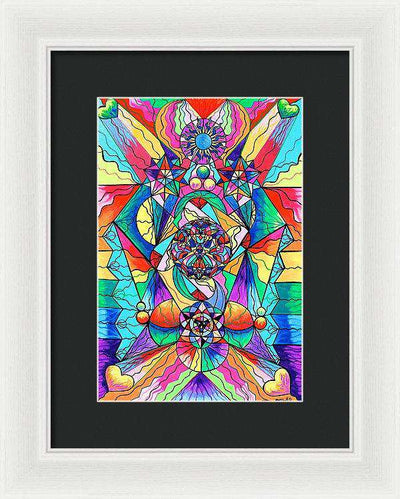 Blue Ray Transcendence Grid - Framed Print