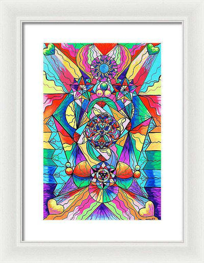 Blue Ray Transcendence Grid - Framed Print