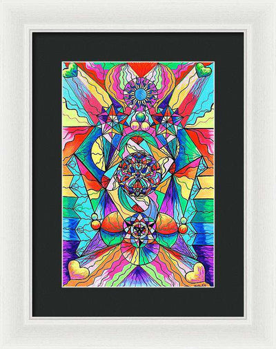 Blue Ray Transcendence Grid - Framed Print