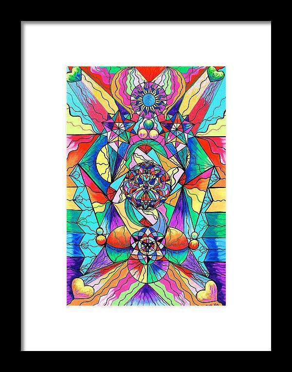 Transcendenční Mřížka Modrého Paprsku-Zarámovaný Tisk