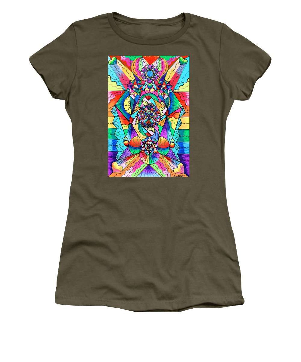 Blue Ray Transcendence Grid - Women's T-Shirt