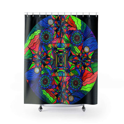 Out Of Body Activation Grid - Shower Curtains