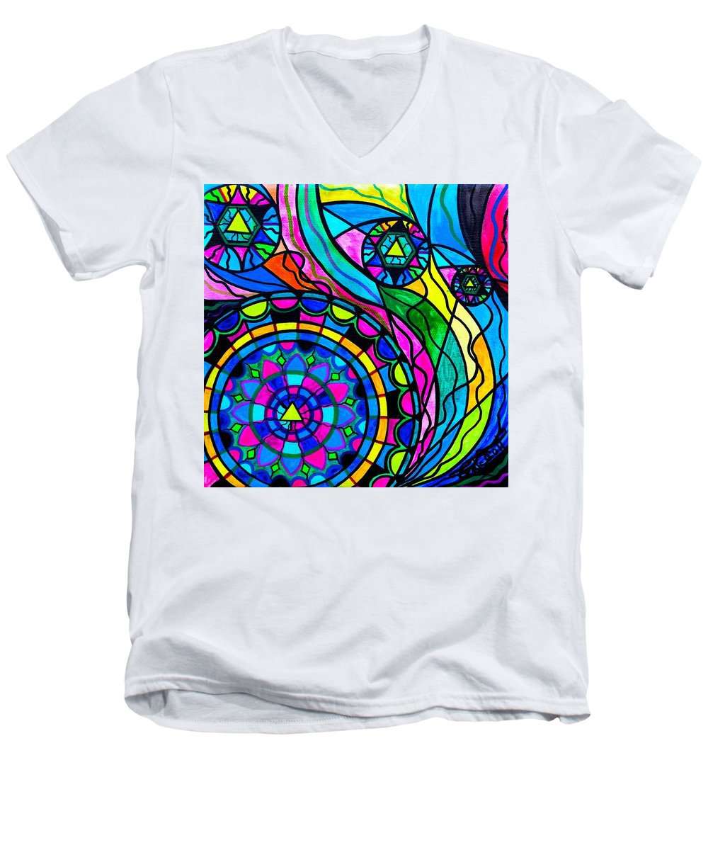 Creative Progress - Pánské tričko s výstřihem do V