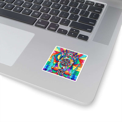 Blue Ray Transcendence Grid - Square Stickers