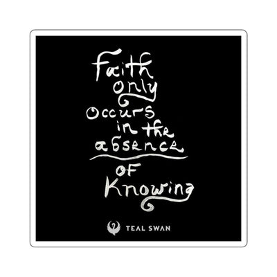 Faith Quote - Square Stickers