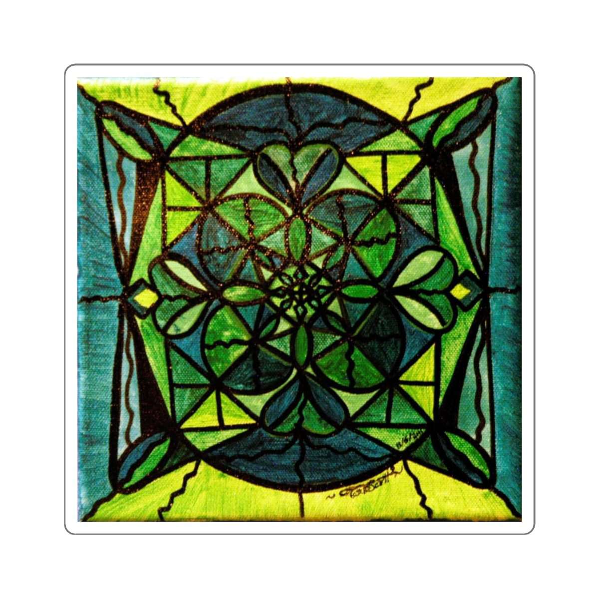 Green - Square Stickers