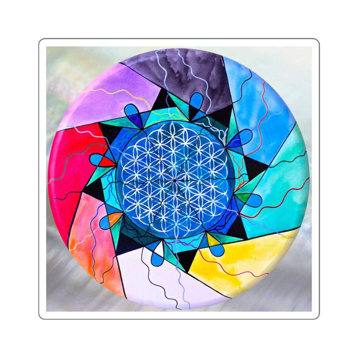 Flower of Life - Square Stickers