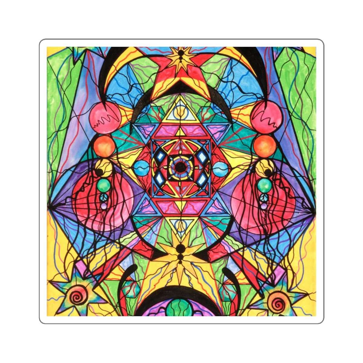 Arcturian Ascension Grid - čtvercové samolepky