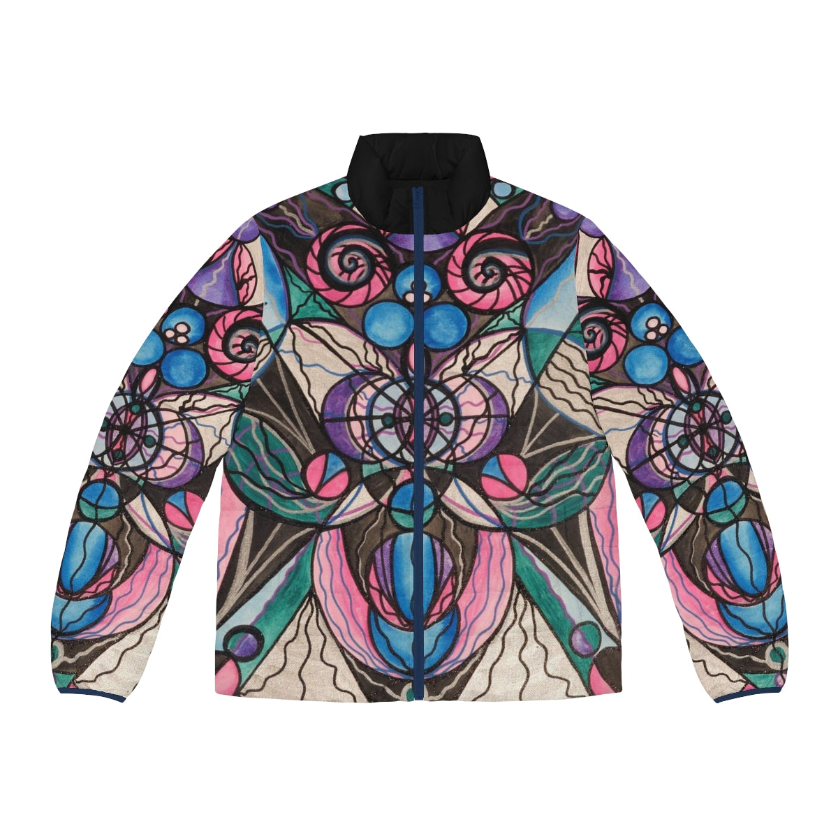 Arcturian Healing Lattice - Men's Puffer Jacket (AOP)
