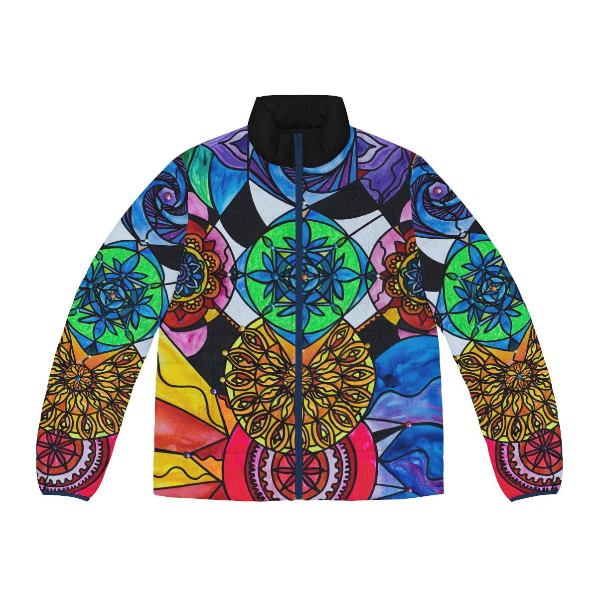 The Alignment Grid - Men's Puffer Jacket (AOP)