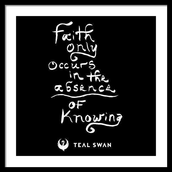 Faith Is Quote - Zarámovaný tisk