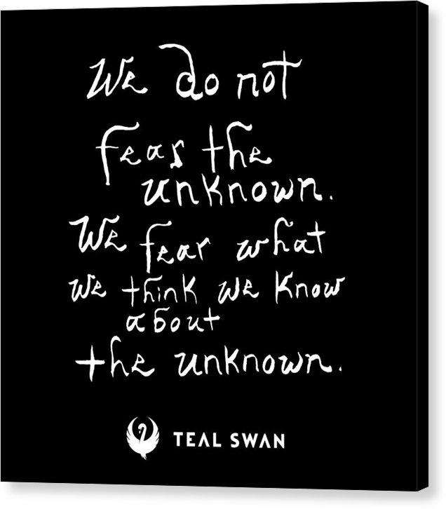 Fear The Unknown Quote - Canvas Print