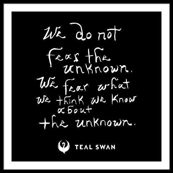 Fear The Unknown Quote - Zarámovaný tisk