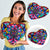 Blue Ray Self Love Grid - Heart Pillow