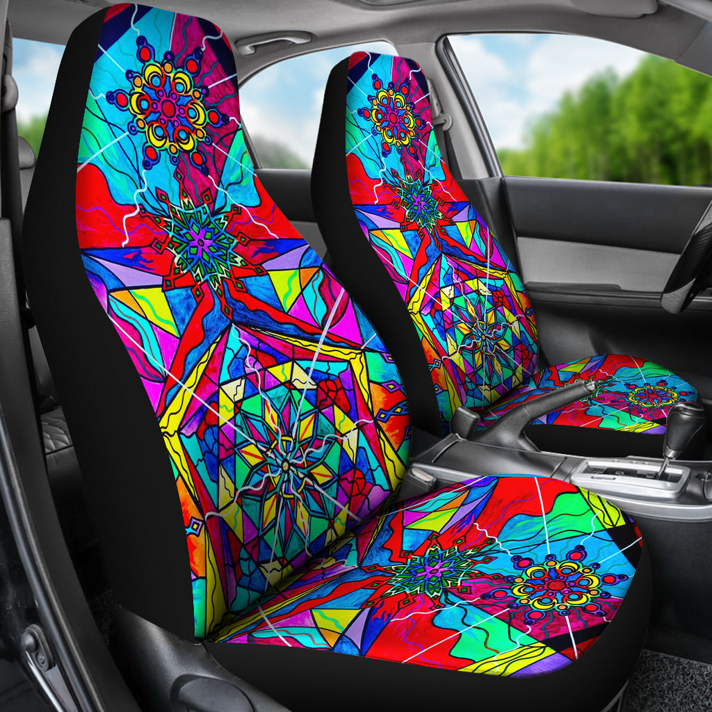 Blue Ray Self Love Grid - Car Seat Covers (Set of 2)