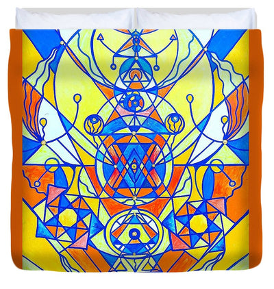 Happiness Pleiadian Lightwork Model - Duvet Cover