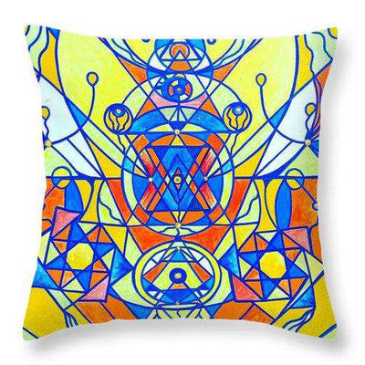 Happiness Pleiadian Lightwork Model - Throw Pillow