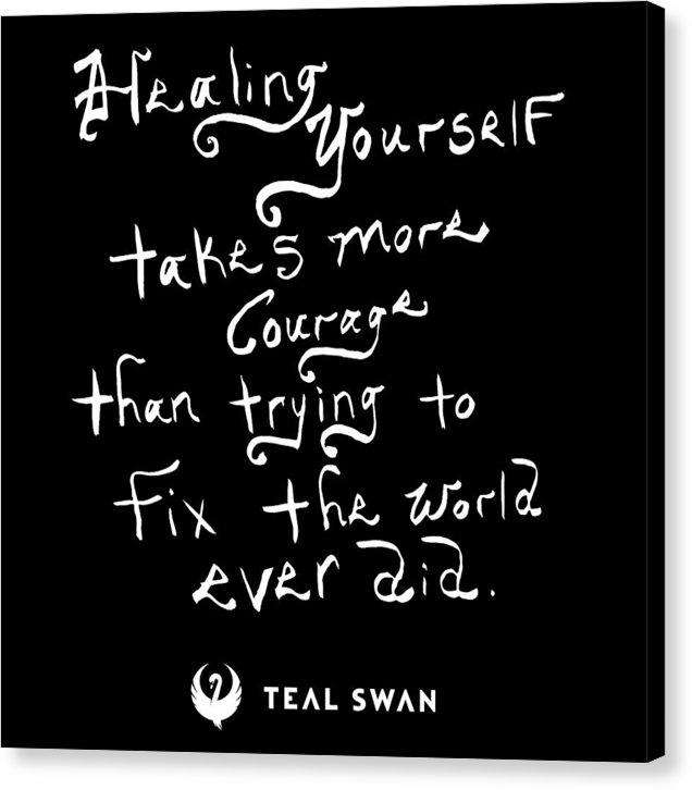 Healing Yourself Quote - Canvas Print