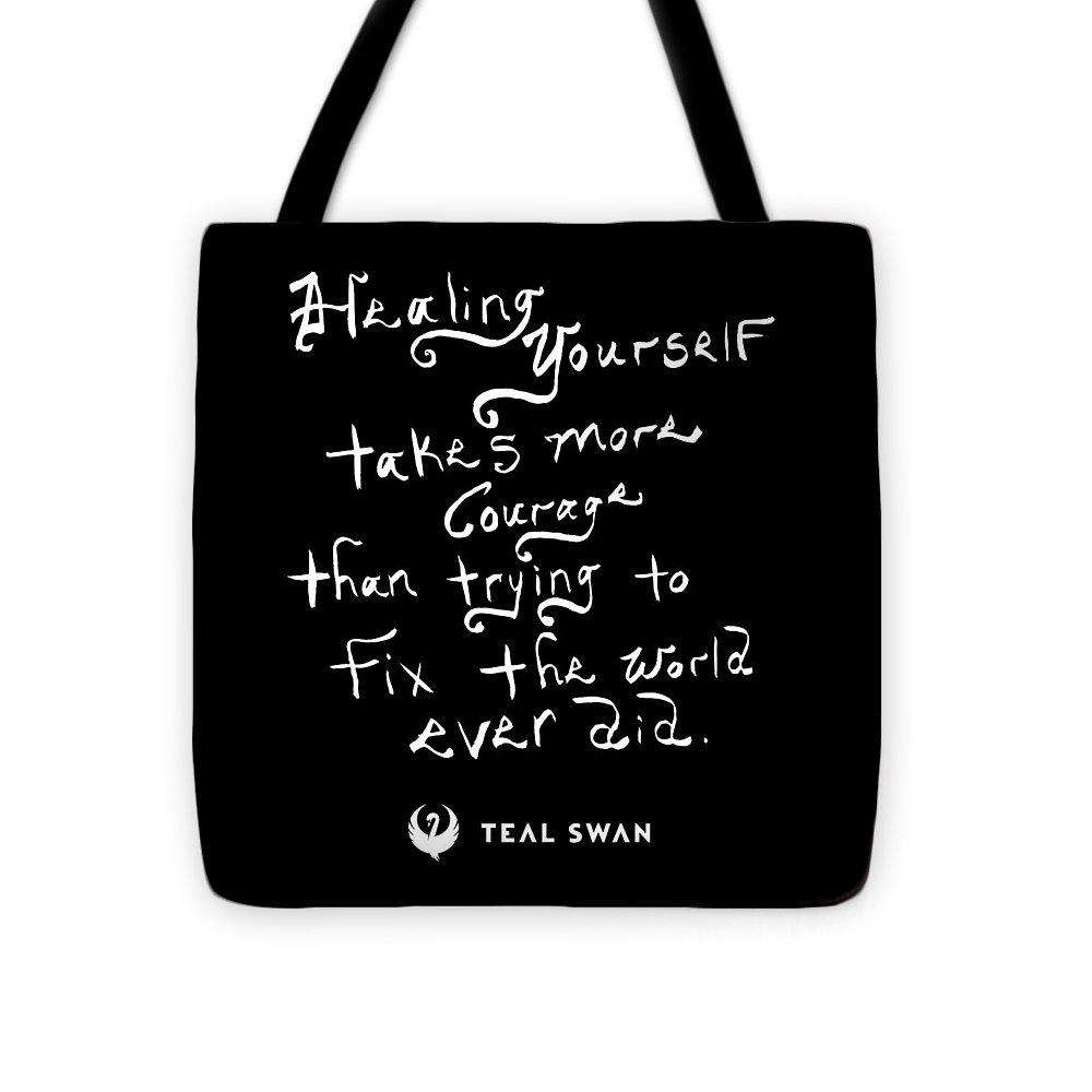 Healing Yourself Quote - Tote Bag