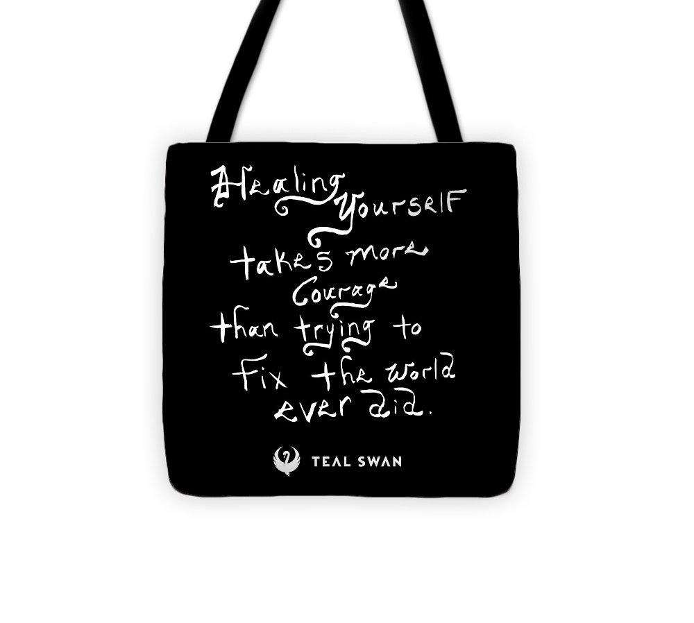 Healing Yourself Quote - Tote Bag