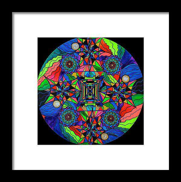 Out Of Body Activation Grid - Framed Print