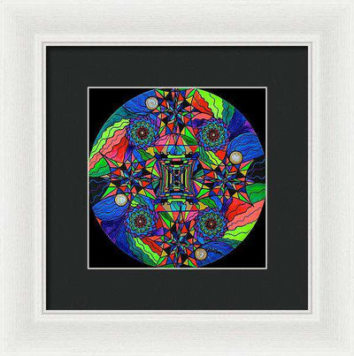 Out Of Body Activation Grid - Framed Print