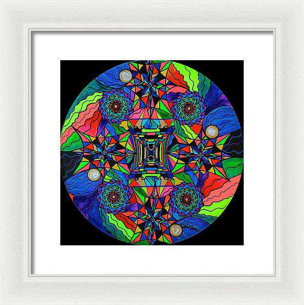 Out Of Body Activation Grid - Framed Print