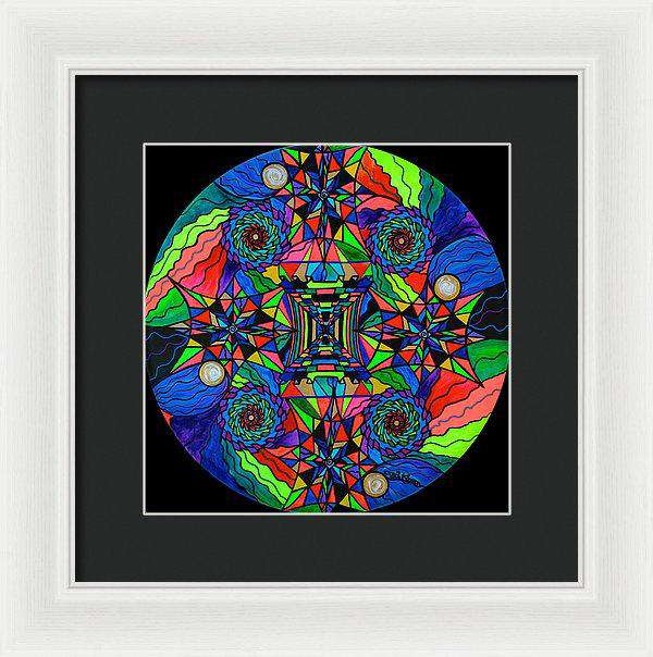 Out Of Body Activation Grid - Framed Print