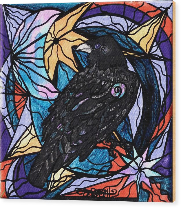 Raven - Wood Print