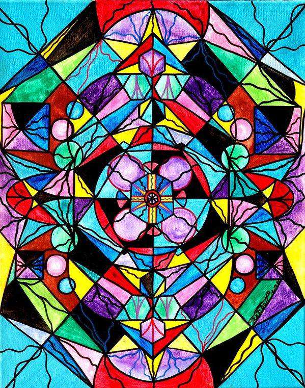 Sacred Geometry Grid - Umělecká reprodukce