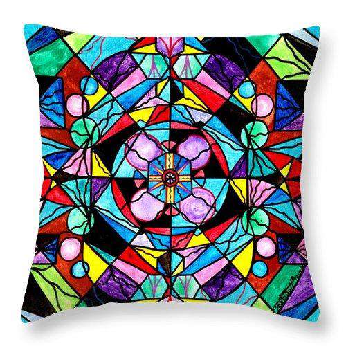Sacred Geometry Grid - Throw Pillow