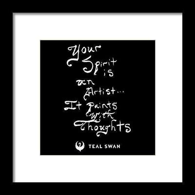 Spirit Is Quote - Framed Print