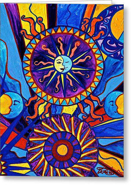 Sun And Moon - Greeting Card