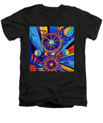 Sun And Moon - Men's V-Neck T-Shirt