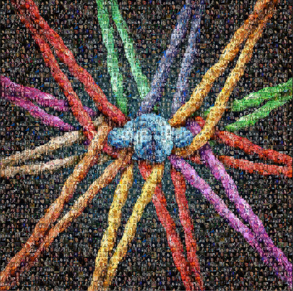 Koláž kmene - Umělecký tisk