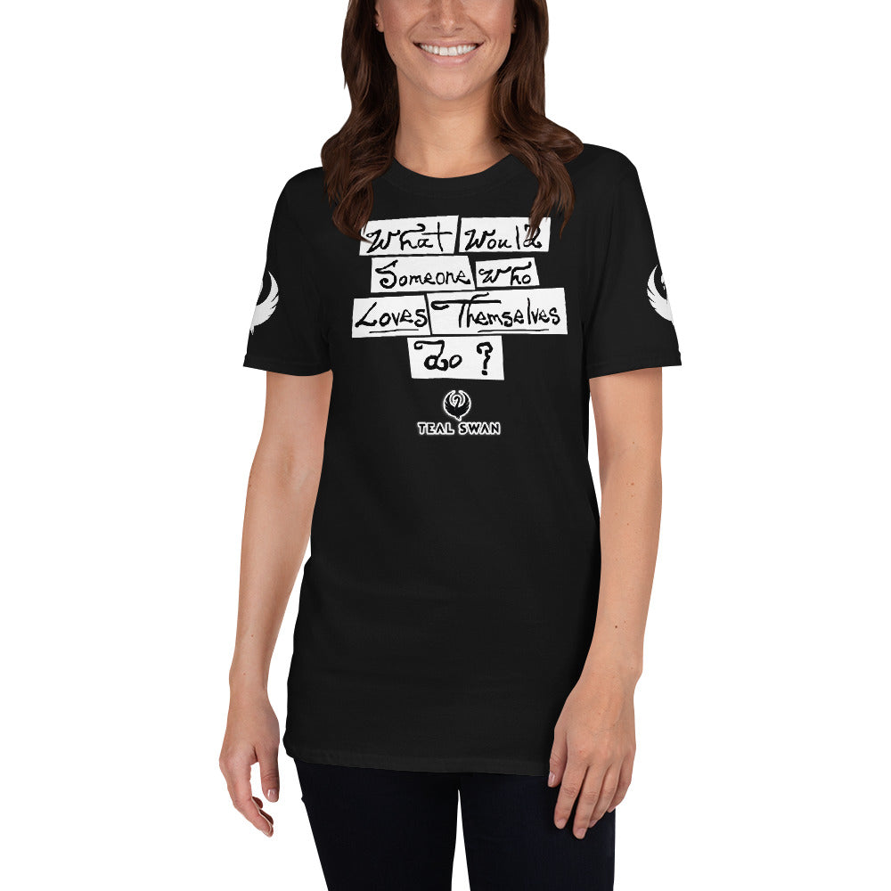 Blue Ray Self Love Grid Quote - Short-Sleeve Unisex T-Shirt